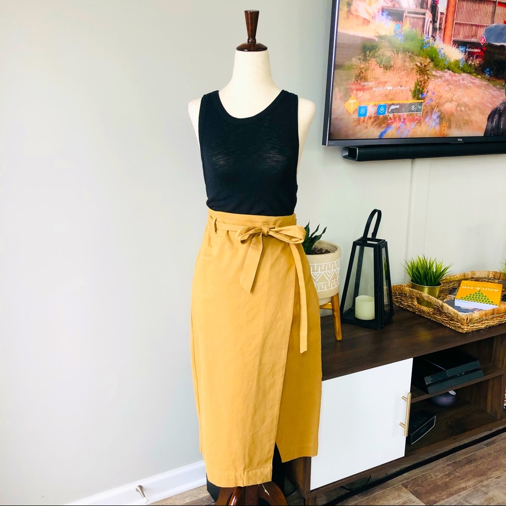 Banana Republic Tan Midi Skirt